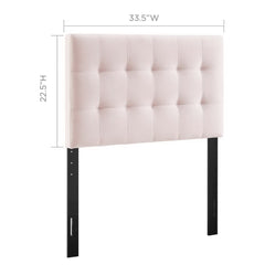 Lily Pink Biscuit Tufted Performance Velvet Twin Headboard - Ornate Home
