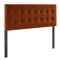 Lily Rust Stain-Resistant Performance Velvet Full Size Headboard - Ornate Home
