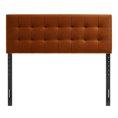 Lily Rust Stain-Resistant Performance Velvet Full Size Headboard - Ornate Home