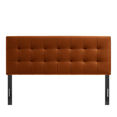 Lily Rust Stain-Resistant Performance Velvet Full Size Headboard - Ornate Home