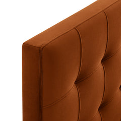 Lily Rust Stain-Resistant Performance Velvet King Size Headboard - Ornate Home