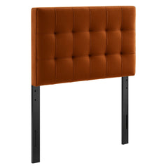 Lily Rust Stain-Resistant Performance Velvet Twin Size Headboard - Ornate Home