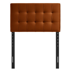 Lily Rust Stain-Resistant Performance Velvet Twin Size Headboard - Ornate Home