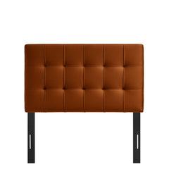 Lily Rust Stain-Resistant Performance Velvet Twin Size Headboard - Ornate Home
