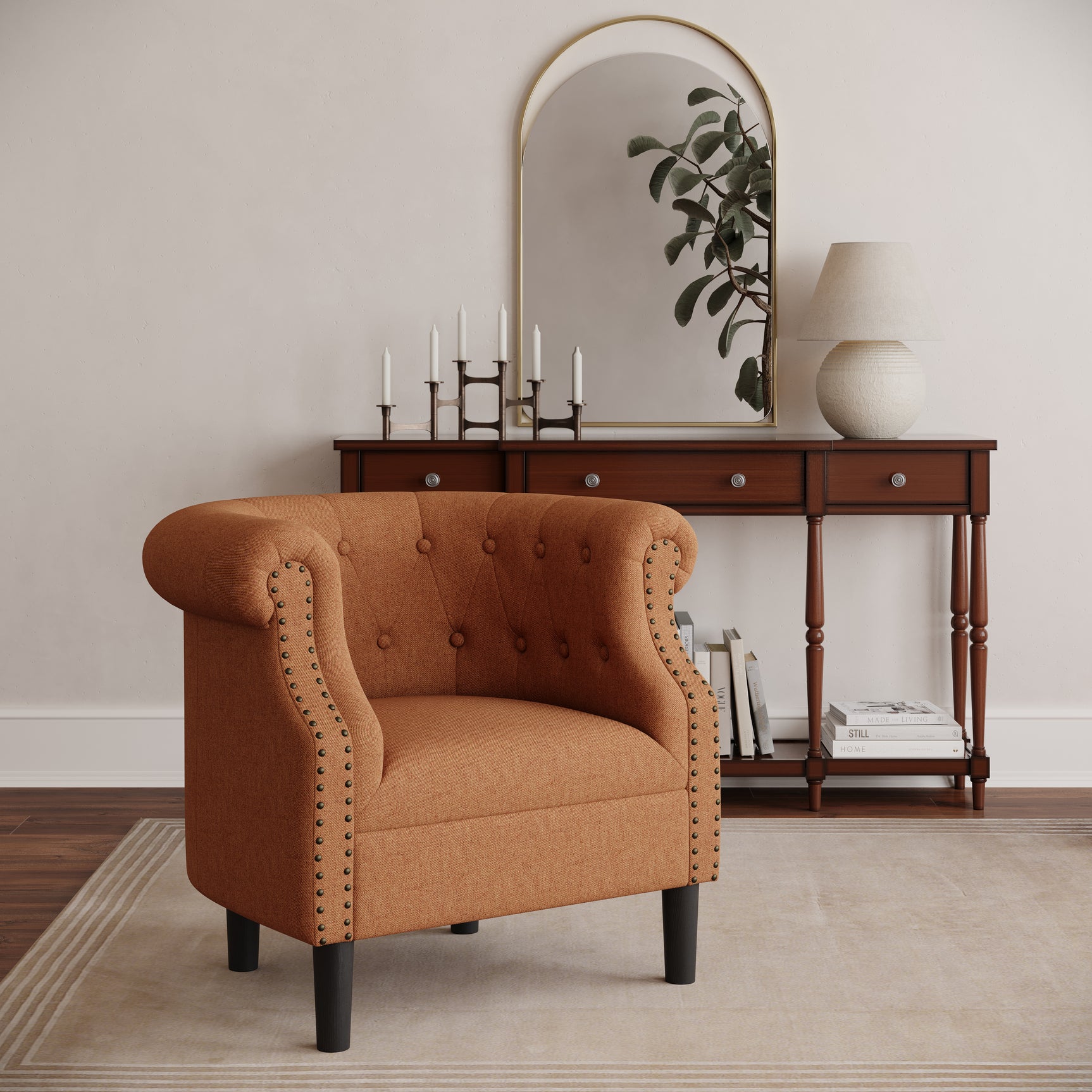 Lily Spice Accent Chair - Ornate Home