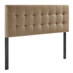Lily Taupe Stain-Resistant Performance Velvet Full Size Headboard - Ornate Home