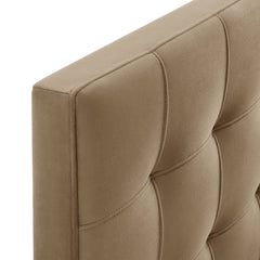 Lily Taupe Stain-Resistant Performance Velvet Full Size Headboard - Ornate Home