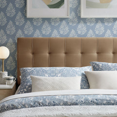 Lily Taupe Stain-Resistant Performance Velvet Full Size Headboard - Ornate Home