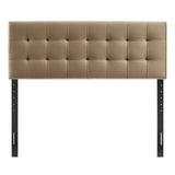 Lily Taupe Stain-Resistant Performance Velvet King Size Headboard - Ornate Home