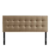 Lily Taupe Stain-Resistant Performance Velvet King Size Headboard - Ornate Home