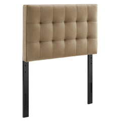Lily Taupe Stain-Resistant Performance Velvet Twin Size Headboard - Ornate Home