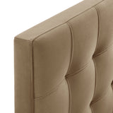 Lily Taupe Stain-Resistant Performance Velvet Twin Size Headboard - Ornate Home
