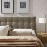 Lily Taupe Upholstered King Size Headboard - Ornate Home