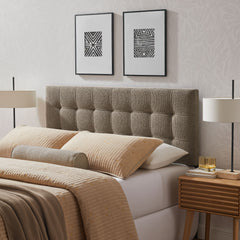 Lily Taupe Upholstered Queen Size Headboard - Ornate Home