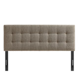 Lily Taupe Upholstered Queen Size Headboard - Ornate Home