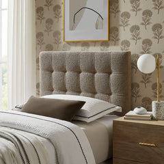 Lily Taupe Upholstered Twin Size Headboard - Ornate Home