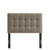 Lily Taupe Upholstered Twin Size Headboard - Ornate Home