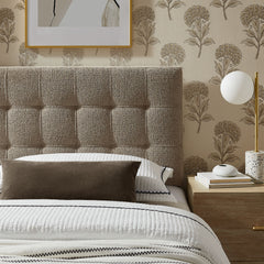 Lily Taupe Upholstered Twin Size Headboard - Ornate Home