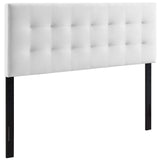 Lily White Biscuit Tufted Performance Velvet Full Headboard - Ornate Home