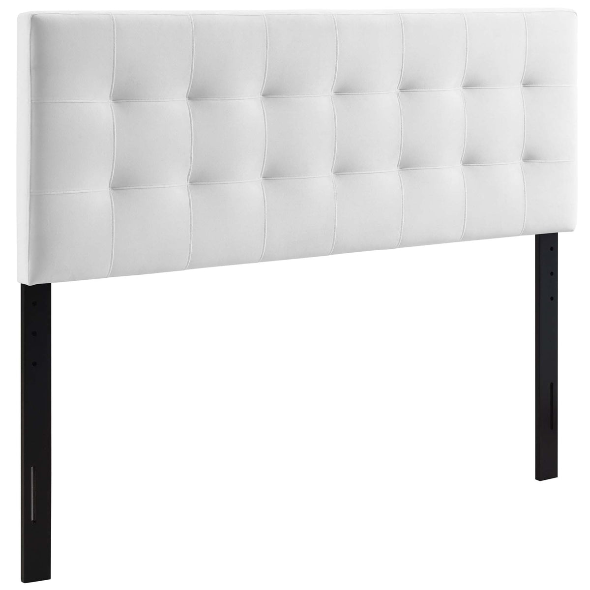 Lily White Biscuit Tufted Performance Velvet King Headboard - Ornate Home
