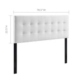 Lily White Biscuit Tufted Performance Velvet King Headboard - Ornate Home