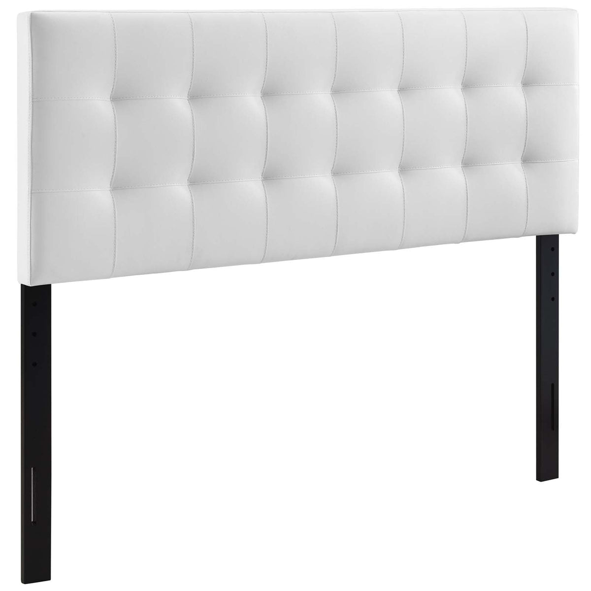 Lily White Upholstered Vinyl Queen Headboard - Ornate Home