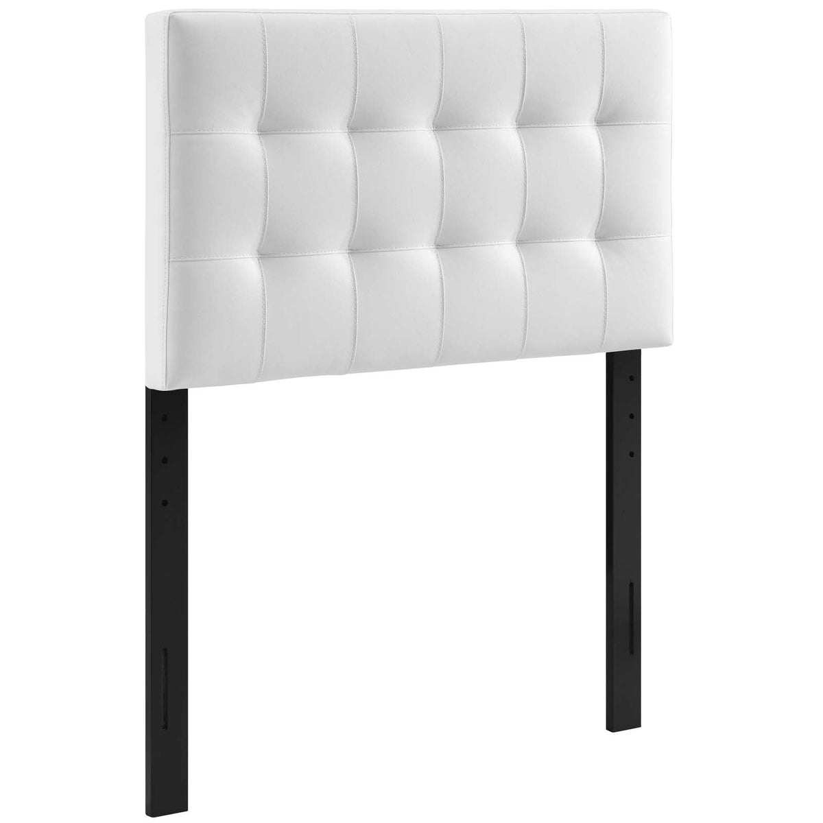 Lily White Upholstered Vinyl Twin Headboard - Ornate Home