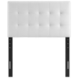 Lily White Upholstered Vinyl Twin Headboard - Ornate Home
