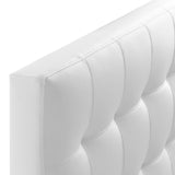 Lily White Upholstered Vinyl Twin Headboard - Ornate Home