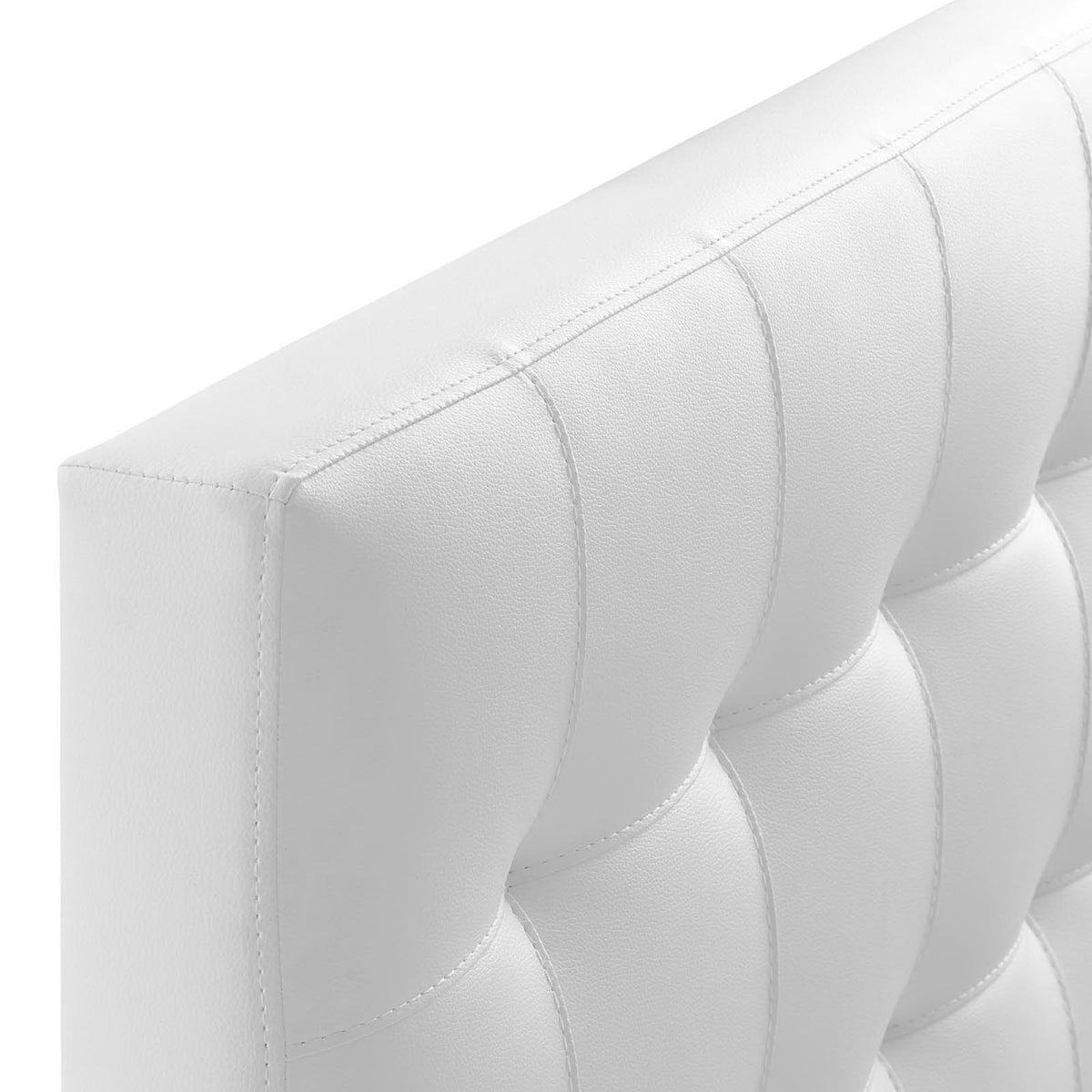Lily White Upholstered Vinyl Twin Headboard - Ornate Home
