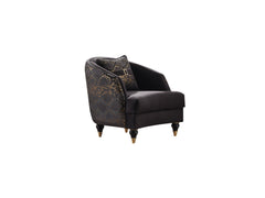 Lima Black 3-pieces (Sofa & Loveseat & Chair) Living Room Set - Ornate Home