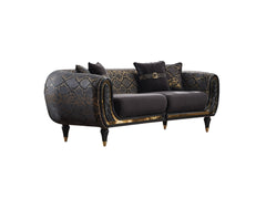 Lima Black Stationary Sofa - Ornate Home