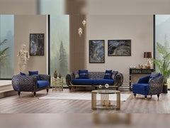 Lima Blue Stationary Sofa - Ornate Home
