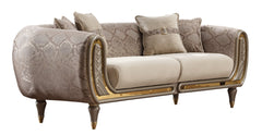 Lima Cream 3-pieces (Sofa & Loveseat & Chair) Living Room Set - Ornate Home