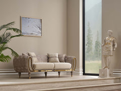Lima Cream Stationary Sofa - Ornate Home