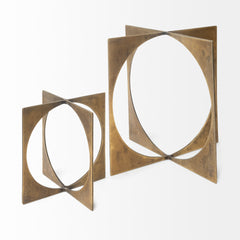 Lima Gold Large Geometric Decorative Object