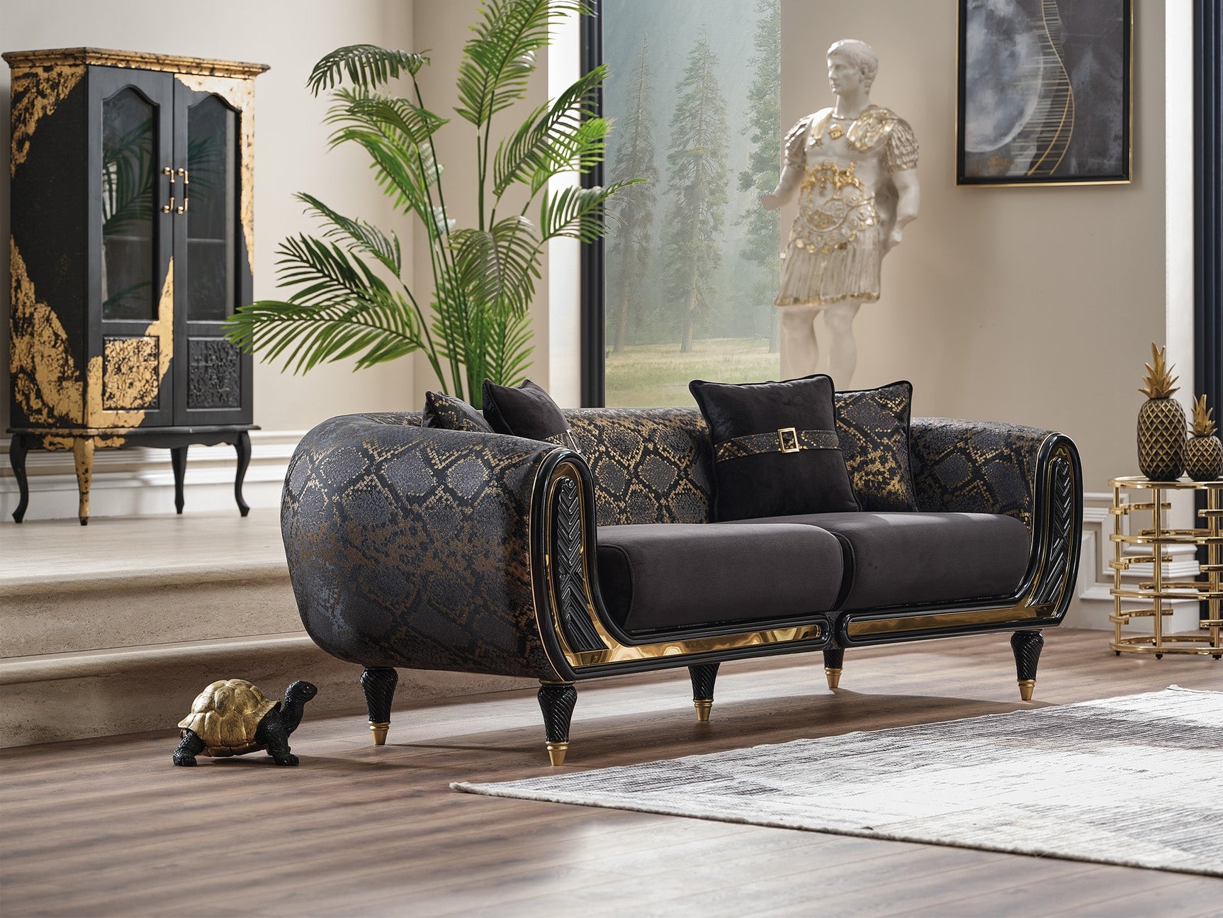 Lima Black 3-pieces (Sofa & Loveseat & Chair) Living Room Set