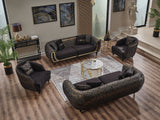 Lima Black 3-pieces (Sofa & Loveseat & Chair) Living Room Set