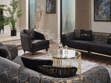 Lima Black 3-pieces (Sofa & Loveseat & Chair) Living Room Set