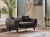 Lima Black 3-pieces (Sofa & Loveseat & Chair) Living Room Set