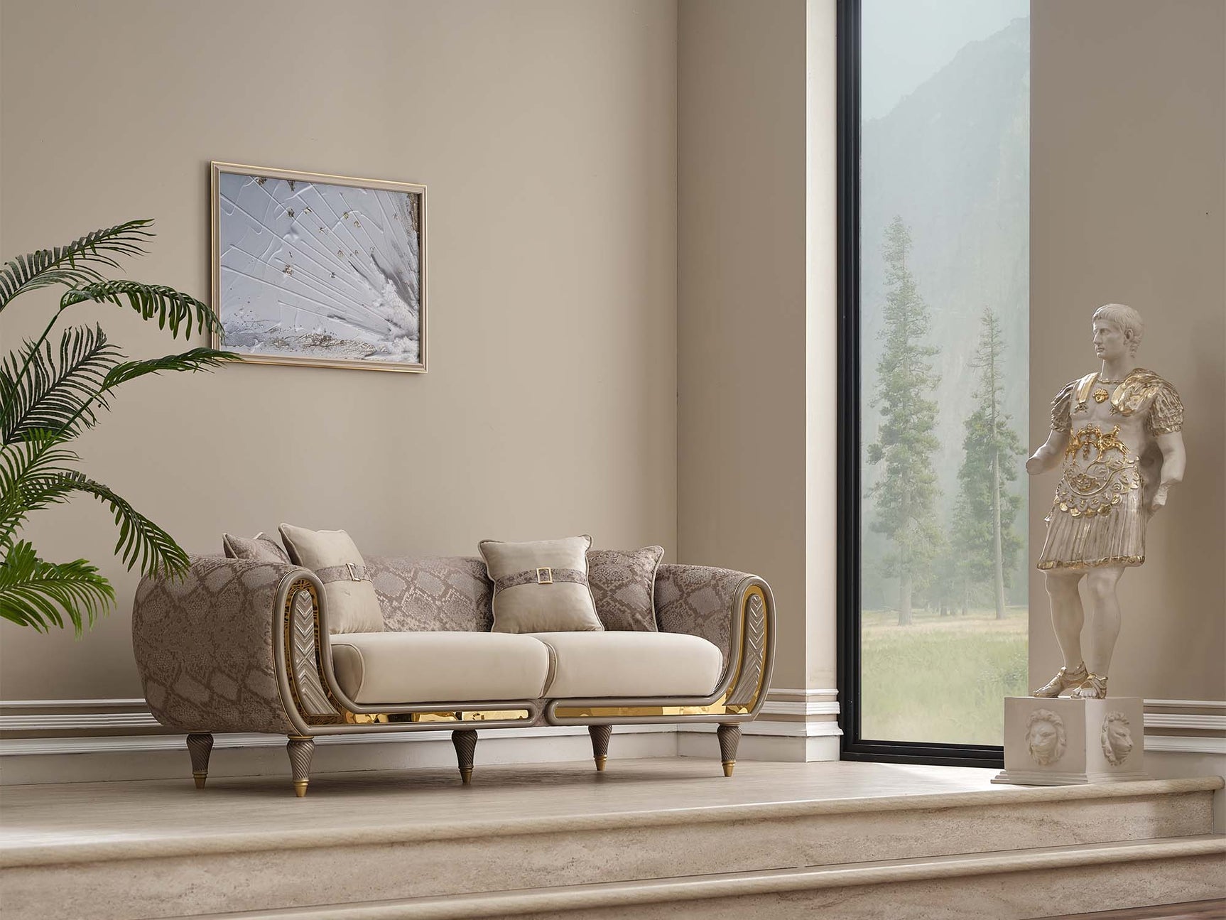 Lima Cream Stationary Sofa