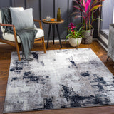 Limao Abstract Denim Area Rug - Clearance - Ornate Home