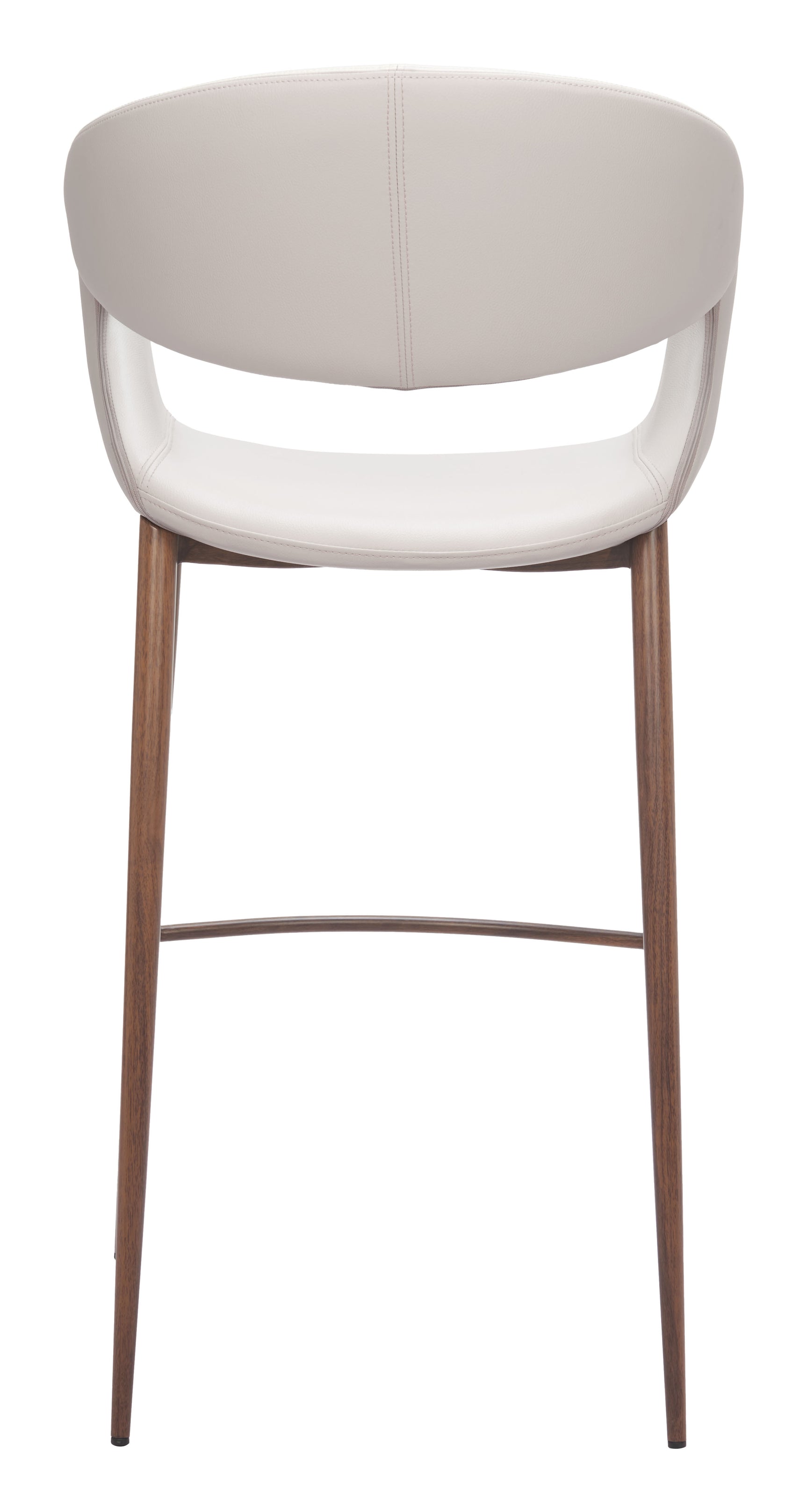 Limay Beige & Walnut Barstool - Ornate Home