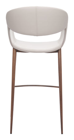 Limay Beige & Walnut Barstool - Ornate Home