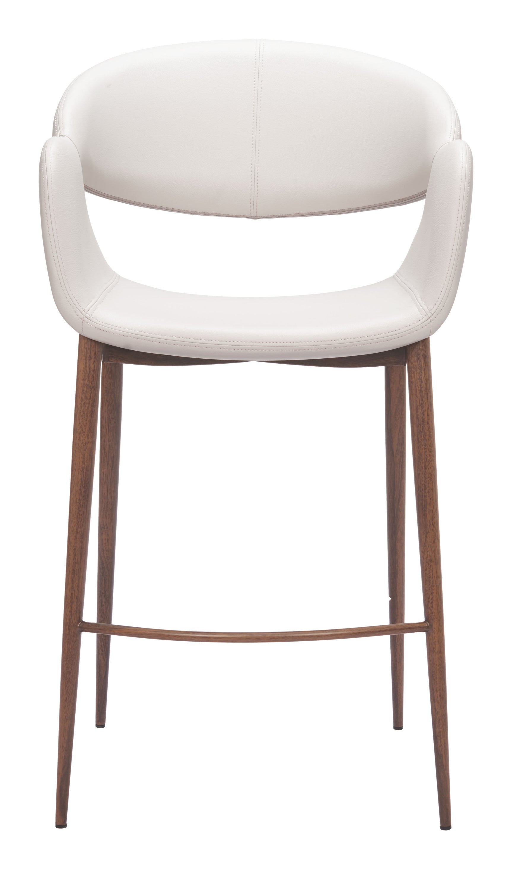Limay Beige & Walnut Counter Stool - Ornate Home