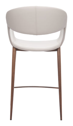 Limay Beige & Walnut Counter Stool - Ornate Home