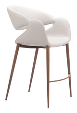 Limay Beige & Walnut Counter Stool - Ornate Home