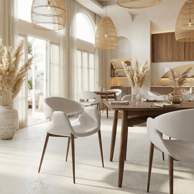 Limay Beige & Walnut Dining Chair (Set of 2) - Ornate Home