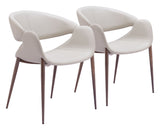 Limay Beige & Walnut Dining Chair (Set of 2) - Ornate Home