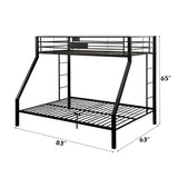Limbra Sandy Black Bunk Bed (Twin XL/Queen) - Ornate Home